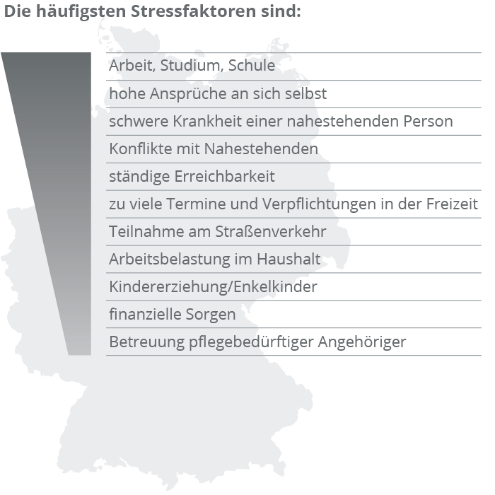 H&auml;ufigste Stressfaktoren