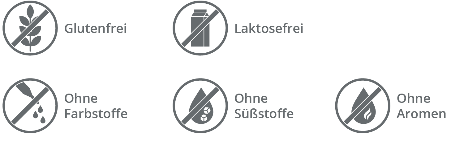 Frei von verzichtbaren Zusatzstoffen und Allergenen