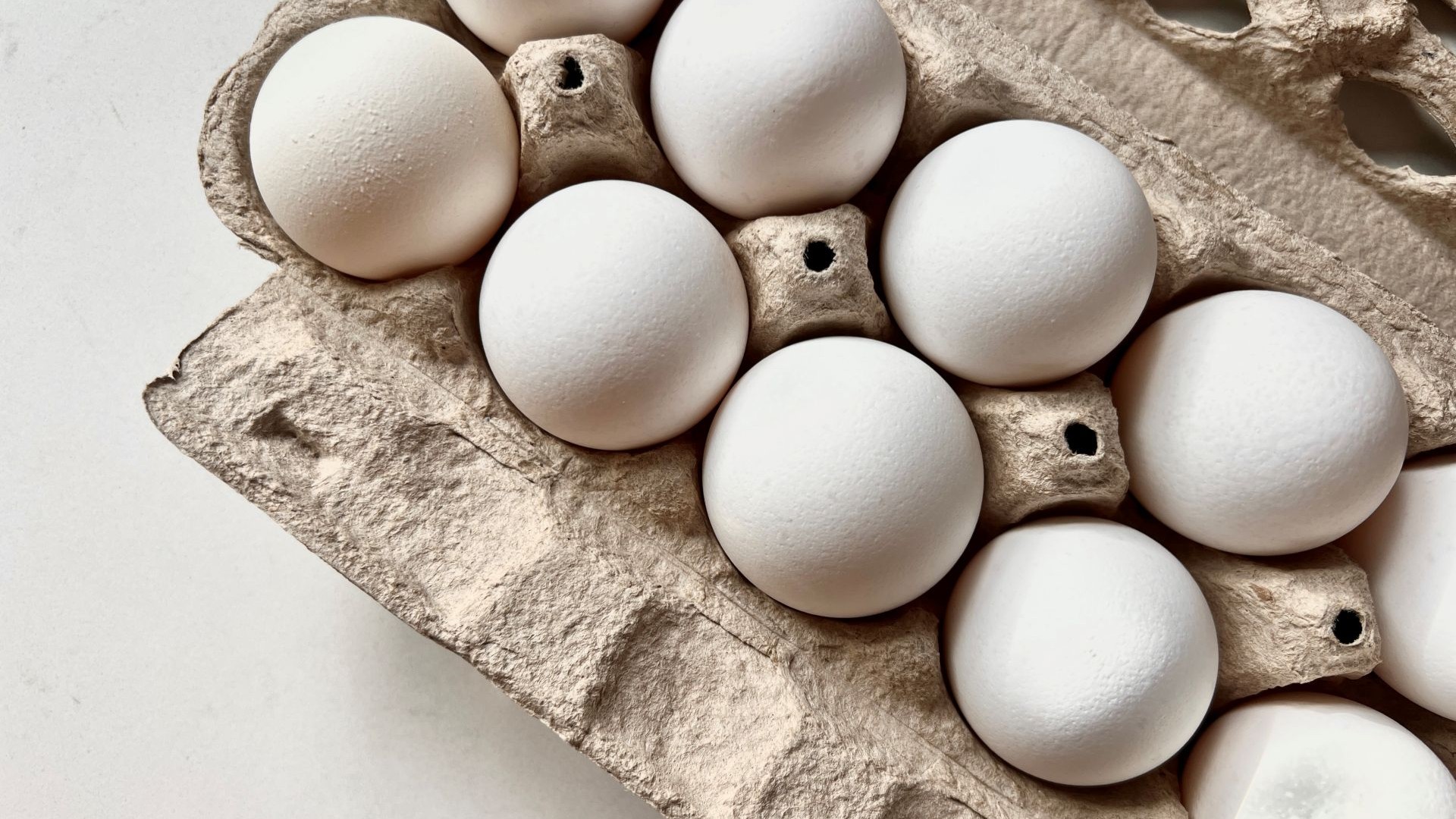 Eier in einer Schachtel